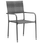 vidaXL 5-tlg. Garten-Essgruppe Poly Rattan Grau vidaXL 5-tlg. Garten-Essgruppe Poly Rattan Grau