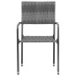 vidaXL 5-tlg. Garten-Essgruppe Poly Rattan Grau vidaXL 5-tlg. Garten-Essgruppe Poly Rattan Grau