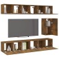 vidaXL 7-tlg. TV-Schrank-Set Räuchereiche Holzwerkstoff vidaXL 7-tlg. TV-Schrank-Set Räuchereiche Holzwerkstoff