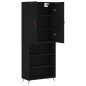 vidaXL Highboard Schwarz 69,5x34x180 cm Holzwerkstoff vidaXL Highboard Schwarz 69,5x34x180 cm Holzwerkstoff