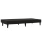 vidaXL Schlafsofa 2-Sitzer mit Hocker Schwarz Mikrofasergewebe vidaXL Schlafsofa 2-Sitzer mit Hocker Schwarz Mikrofasergewebe