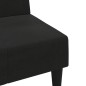 vidaXL Schlafsofa 2-Sitzer mit Hocker Schwarz Mikrofasergewebe vidaXL Schlafsofa 2-Sitzer mit Hocker Schwarz Mikrofasergewebe