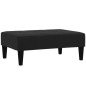 vidaXL Schlafsofa 2-Sitzer mit Hocker Schwarz Mikrofasergewebe vidaXL Schlafsofa 2-Sitzer mit Hocker Schwarz Mikrofasergewebe