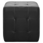Pouf 2 Stk. Schwarz 30x30x30 cm Kunstleder Pouf 2 Stk. Schwarz 30x30x30 cm Kunstleder