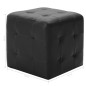 Pouf 2 Stk. Schwarz 30x30x30 cm Kunstleder Pouf 2 Stk. Schwarz 30x30x30 cm Kunstleder