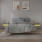 vidaXL Nachttische 2 Stk. mit LEDs Grau Sonoma 60x35x40 cm vidaXL Nachttische 2 Stk. mit LEDs Grau Sonoma 60x35x40 cm
