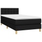 vidaXL Boxspringbett mit Matratze & LED Schwarz 90x200 cm Stoff vidaXL Boxspringbett mit Matratze & LED Schwarz 90x200 cm Stoff