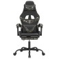 vidaXL Gaming-Stuhl mit Fußstütze Schwarz und Tarnfarben Kunstleder vidaXL Gaming-Stuhl mit Fußstütze Schwarz und Tarnfarben Kunstleder