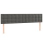 vidaXL Boxspringbett mit Matratze & LED Dunkelgrau 200x200 cm Samt vidaXL Boxspringbett mit Matratze & LED Dunkelgrau 200x200 cm Samt