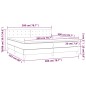 vidaXL Boxspringbett mit Matratze & LED Dunkelgrau 200x200 cm Samt vidaXL Boxspringbett mit Matratze & LED Dunkelgrau 200x200 cm Samt