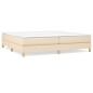 vidaXL Boxspringbett mit Matratze Creme 200x200 cm Stoff vidaXL Boxspringbett mit Matratze Creme 200x200 cm Stoff