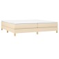 vidaXL Boxspringbett mit Matratze Creme 200x200 cm Stoff vidaXL Boxspringbett mit Matratze Creme 200x200 cm Stoff