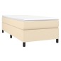 vidaXL Boxspringbett mit Matratze Creme 100x200 cm Stoff vidaXL Boxspringbett mit Matratze Creme 100x200 cm Stoff