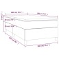 vidaXL Boxspringbett mit Matratze Creme 100x200 cm Stoff vidaXL Boxspringbett mit Matratze Creme 100x200 cm Stoff