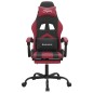 vidaXL Gaming-Stuhl mit Fußstütze Schwarz und Weinrot Kunstleder vidaXL Gaming-Stuhl mit Fußstütze Schwarz und Weinrot Kunstleder