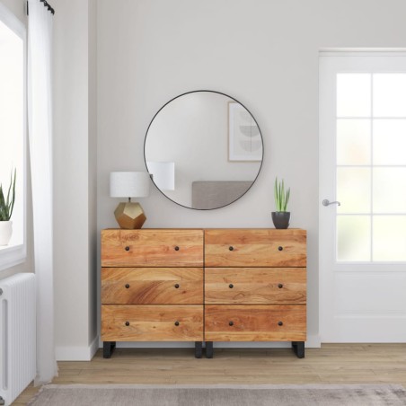vidaXL Sideboards 2 Stk. 60x33x75 cm Massivholz Akazie 