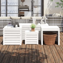 vidaXL 4-tlg. Gartenbox-Set Weiß Massivholz Kiefer