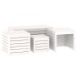 vidaXL 4-tlg. Gartenbox-Set Weiß Massivholz Kiefer vidaXL 4-tlg. Gartenbox-Set Weiß Massivholz Kiefer