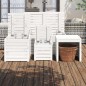 vidaXL 4-tlg. Gartenbox-Set Weiß Massivholz Kiefer vidaXL 4-tlg. Gartenbox-Set Weiß Massivholz Kiefer