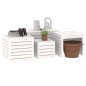 vidaXL 4-tlg. Gartenbox-Set Weiß Massivholz Kiefer vidaXL 4-tlg. Gartenbox-Set Weiß Massivholz Kiefer