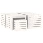 vidaXL 4-tlg. Gartenbox-Set Weiß Massivholz Kiefer vidaXL 4-tlg. Gartenbox-Set Weiß Massivholz Kiefer