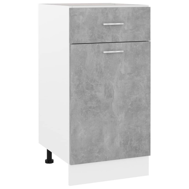 vidaXL Schubunterschrank Betongrau 40x46x81,5 cm Holzwerkstoff vidaXL Schubunterschrank Betongrau 40x46x81,5 cm Holzwerkstoff
