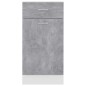 vidaXL Schubunterschrank Betongrau 40x46x81,5 cm Holzwerkstoff vidaXL Schubunterschrank Betongrau 40x46x81,5 cm Holzwerkstoff