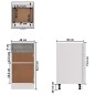 vidaXL Schubunterschrank Betongrau 40x46x81,5 cm Holzwerkstoff vidaXL Schubunterschrank Betongrau 40x46x81,5 cm Holzwerkstoff