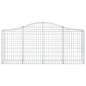 vidaXL Gabionen mit Hochbogen 50 Stk. 200x30x80/100cm Verzinktes Eisen vidaXL Gabionen mit Hochbogen 50 Stk. 200x30x80/100cm Verzinktes Eisen
