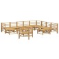 vidaXL 12-tlg. Garten-Lounge-Set mit Hellgrauen Kissen Bambus vidaXL 12-tlg. Garten-Lounge-Set mit Hellgrauen Kissen Bambus