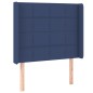 vidaXL Boxspringbett mit Matratze & LED Blau 90x190 cm Stoff vidaXL Boxspringbett mit Matratze & LED Blau 90x190 cm Stoff