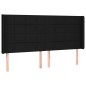 vidaXL Boxspringbett mit Matratze & LED Schwarz 160x200 cm Stoff vidaXL Boxspringbett mit Matratze & LED Schwarz 160x200 cm Stoff