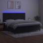 vidaXL Boxspringbett mit Matratze & LED Schwarz 200x200 cm Samt vidaXL Boxspringbett mit Matratze & LED Schwarz 200x200 cm Samt