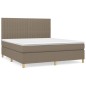 vidaXL Boxspringbett mit Matratze Taupe 180x200 cm Stoff vidaXL Boxspringbett mit Matratze Taupe 180x200 cm Stoff