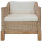 2-tlg. Sofagarnitur mit Kissen Natur Rattan 2-tlg. Sofagarnitur mit Kissen Natur Rattan