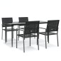 vidaXL 5-tlg. Garten-Essgruppe Poly Rattan und Stahl vidaXL 5-tlg. Garten-Essgruppe Poly Rattan und Stahl