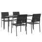 vidaXL 5-tlg. Garten-Essgruppe Poly Rattan und Stahl vidaXL 5-tlg. Garten-Essgruppe Poly Rattan und Stahl