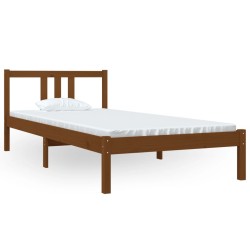 vidaXL Massivholzbett Honigbraun 90x200 cm