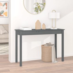 vidaXL Konsolentisch Grau 110x40x75 cm Massivholz Kiefer