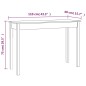 vidaXL Konsolentisch Grau 110x40x75 cm Massivholz Kiefer vidaXL Konsolentisch Grau 110x40x75 cm Massivholz Kiefer