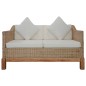 2-tlg. Sofagarnitur mit Kissen Natur Rattan 2-tlg. Sofagarnitur mit Kissen Natur Rattan