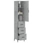 vidaXL Highboard Betongrau 34,5x34x180 cm Holzwerkstoff vidaXL Highboard Betongrau 34,5x34x180 cm Holzwerkstoff
