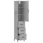 vidaXL Highboard Betongrau 34,5x34x180 cm Holzwerkstoff vidaXL Highboard Betongrau 34,5x34x180 cm Holzwerkstoff