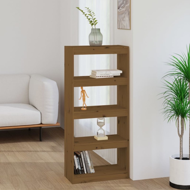 vidaXL Bücherschrank/Raumteiler Honigbraun 60x30x135,5 cm Kiefernholz vidaXL Bücherschrank/Raumteiler Honigbraun 60x30x135,5 cm Kiefernholz