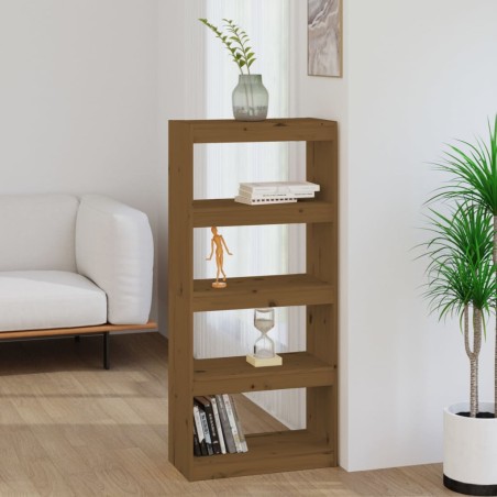 vidaXL Bücherschrank/Raumteiler Honigbraun 60x30x135,5 cm Kiefernholz