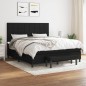 vidaXL Boxspringbett mit Matratze Schwarz 180x200 cm Stoff vidaXL Boxspringbett mit Matratze Schwarz 180x200 cm Stoff
