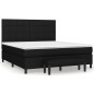 vidaXL Boxspringbett mit Matratze Schwarz 180x200 cm Stoff vidaXL Boxspringbett mit Matratze Schwarz 180x200 cm Stoff