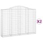 vidaXL Gabionen mit Hochbogen 2 Stk. 200x30x140/160cm Verzinktes Eisen vidaXL Gabionen mit Hochbogen 2 Stk. 200x30x140/160cm Verzinktes Eisen