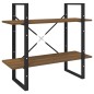 vidaXL Bücherregal 2 Fächer Braun Eiche 80x30x70 cm Holzwerkstoff vidaXL Bücherregal 2 Fächer Braun Eiche 80x30x70 cm Holzwerkstoff