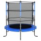 vidaXL Trampolin mit Sicherheitsnetz Rund 140x160 cm Blau vidaXL Trampolin mit Sicherheitsnetz Rund 140x160 cm Blau